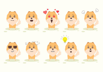 Free Cartoon Pomeranian Emoticon - vector gratuit #395901